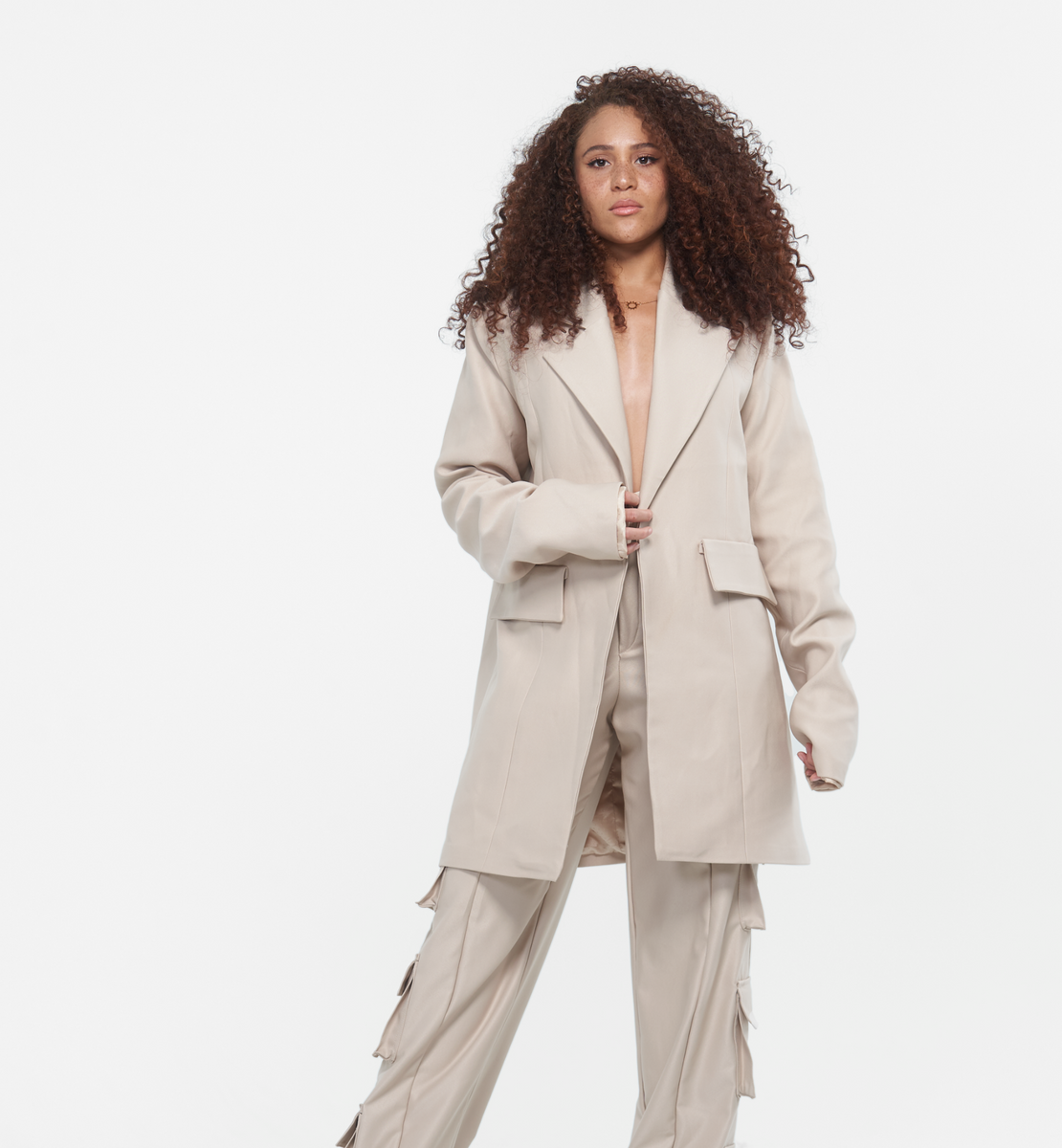 Beige Oversized Boyfriend Blazer KAOriginals