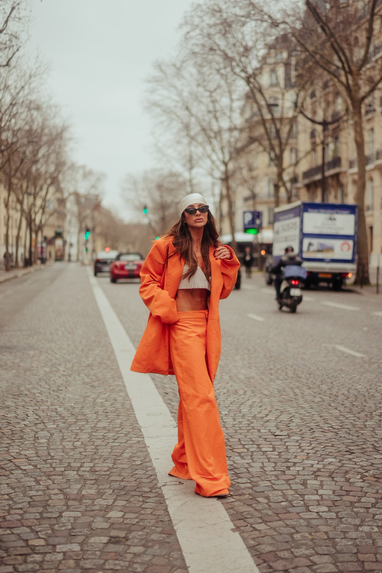 Holly Orange Long Jacket