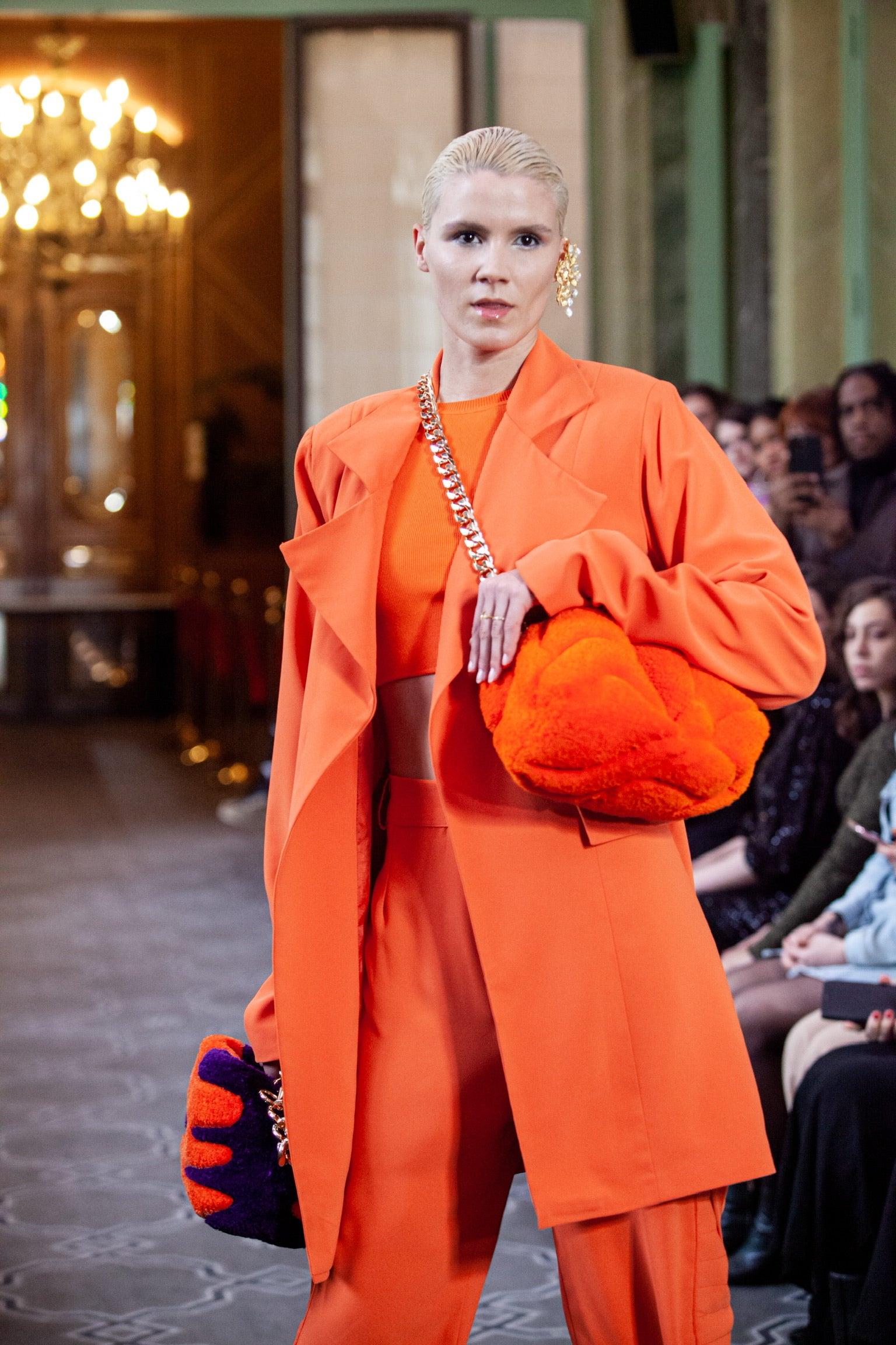 Milan Orange Oversized Blazer